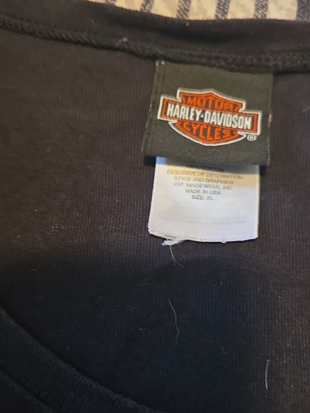 Black Rhinestone H-D Monogram Tee - Picture 2 of 3